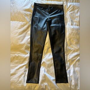 Black Faux Leather Pants